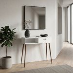 Κονσόλα Napoli Megapap χρώμα λευκό 90x29x88εκ. - Image 3