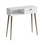 Κονσόλα Napoli Megapap χρώμα λευκό 90x29x88εκ. - Image 4