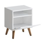 Κομοδίνο Sole Megapap χρώμα λευκό 40x30x47,6εκ. - Image 2