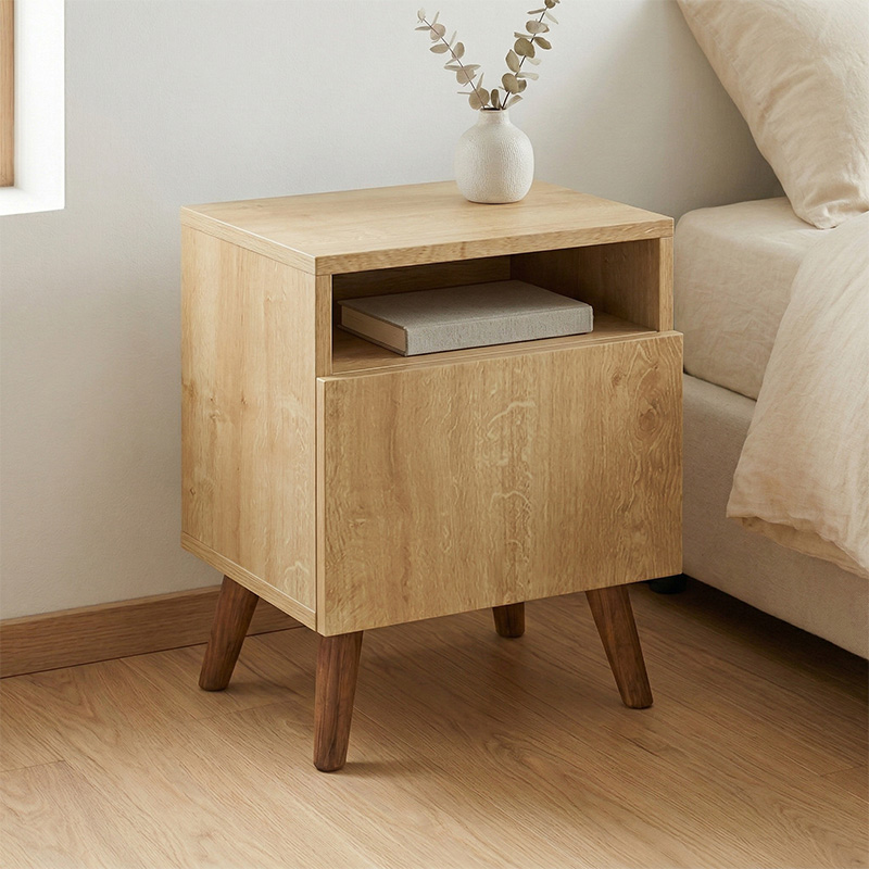 GP026-01172-0 Κομοδίνο Sole Megapap χρώμα sapphire oak 40x30x47,6εκ. - Image 1