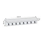 Κρεμάστρα τοίχου Vettini Megapap χρώμα λευκό 100x12x20εκ. - Image 6