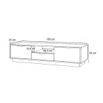 Έπιπλο τηλεόρασης Mensa Megapap χρώμα φυσικό οξιάς 180x35x43cm. - Image 4