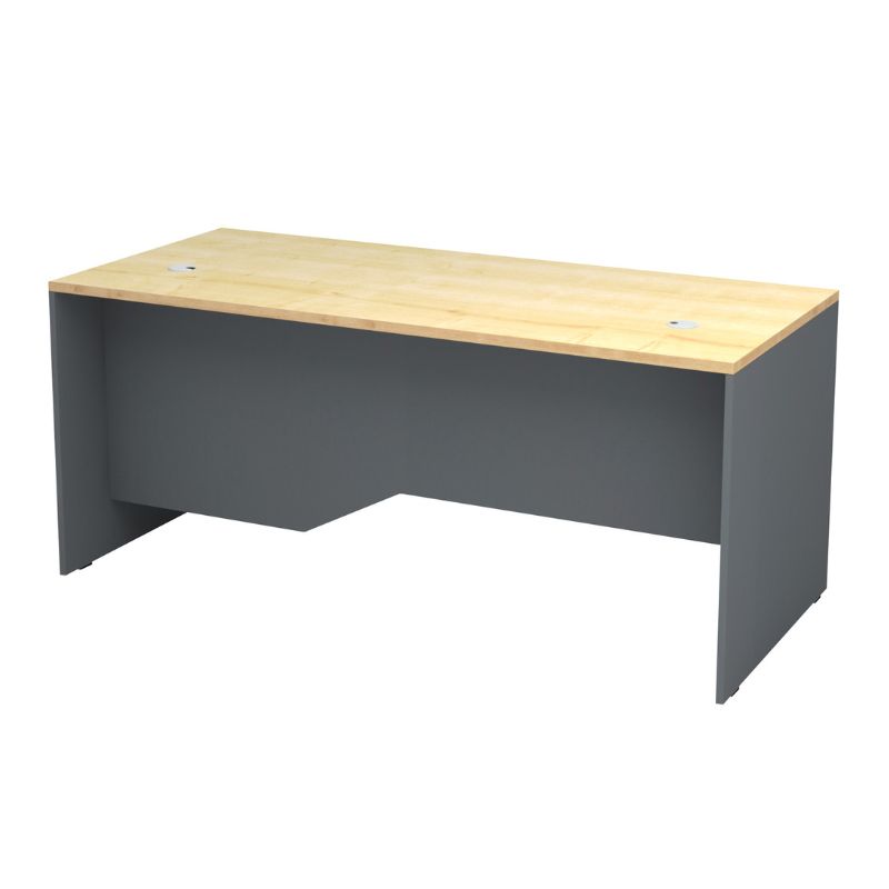 GP028-01521-0 Γραφείο επαγγελματικό Venturo Megapap χρώμα ανθρακί - φυσικό οξιάς 180x80x75εκ. - Image 1