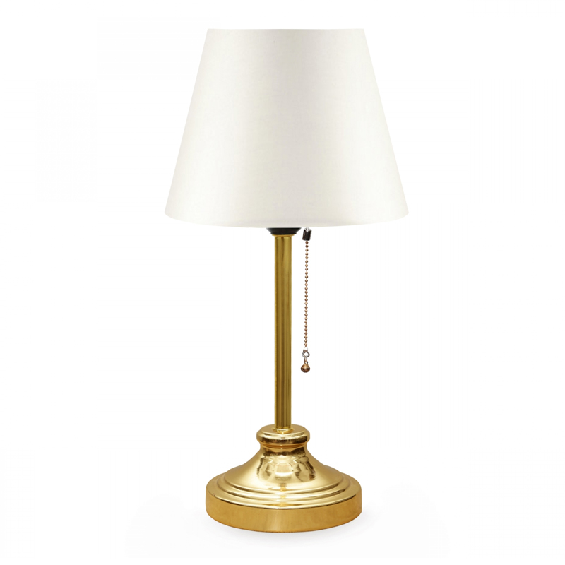 GP029-00111-0 Φωτιστικό επιτραπέζιο Harrison Megapap ύφασμα/μέταλλο/Mdf χρώμα λευκό/χρυσό 22x17x45εκ. - Image 1