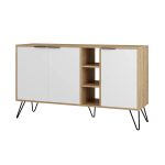 Μπουφές Clara Megapap χρώμα sapphire oak - λευκό 142x35,6x83εκ. - Image 3