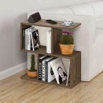 Τραπεζάκι βοηθητικό Homemania Megapap χρώμα ανοιχτό καρυδί 60x20x60εκ.