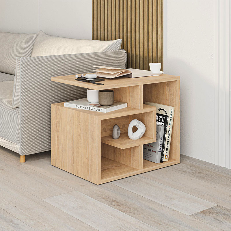GP037-00231-0 Τραπεζάκι βοηθητικό Labirent Megapap χρώμα sapphire oak 54x40x45εκ. - Image 1