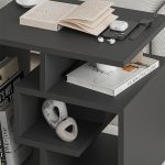 Τραπεζάκι βοηθητικό Labirent Megapap χρώμα ανθρακί 54x40x45εκ. - Image 3