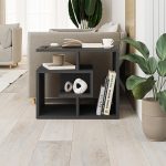 Τραπεζάκι βοηθητικό Labirent Megapap χρώμα ανθρακί 54x40x45εκ. - Image 5