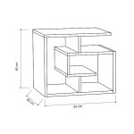 Τραπεζάκι βοηθητικό Labirent Megapap χρώμα ανθρακί 54x40x45εκ. - Image 7