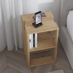 Κομοδίνο - Τραπεζάκι βοηθητικό Lonie Megapap χρώμα sapphire oak 34x30x55εκ. - Image 2