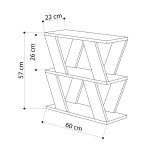 Τραπεζάκι βοηθητικό Lazena Megapap χρώμα γκρι ρετρό 60x22x57εκ. - Image 5