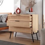 Συρταριέρα Naive Megapap χρώμα sapphire oak 93,1x40x83,1εκ. - Image 2