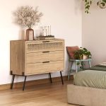 Συρταριέρα Naive Megapap χρώμα sapphire oak 93,1x40x83,1εκ. - Image 5