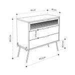 Συρταριέρα Naive Megapap χρώμα sapphire oak 93,1x40x83,1εκ. - Image 7