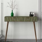 Κονσόλα επιτοίχια Forest Megapap χρώμα λαδί - καρυδί 120x35x89,3εκ. - Image 4