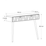 Κονσόλα επιτοίχια Forest Megapap χρώμα λαδί - καρυδί 120x35x89,3εκ. - Image 7