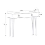 Κονσόλα Helsinki Megapap χρώμα καρυδί 120x35,5x90εκ. - Image 5