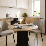 Τραπέζι Bohema Megapap χρώμα μαύρο - sepet oak Ø90x77,7εκ. - Image 5