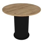 Τραπέζι Bohema Megapap χρώμα μαύρο - sepet oak Ø90x77,7εκ. - Image 9