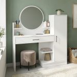 Τουαλέτα με καθρέπτη Andera Megapap χρώμα λευκό 123,9x35x144,4εκ.