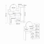 Τουαλέτα με καθρέπτη Andera Megapap χρώμα λευκό 123,9x35x144,4εκ. - Image 10
