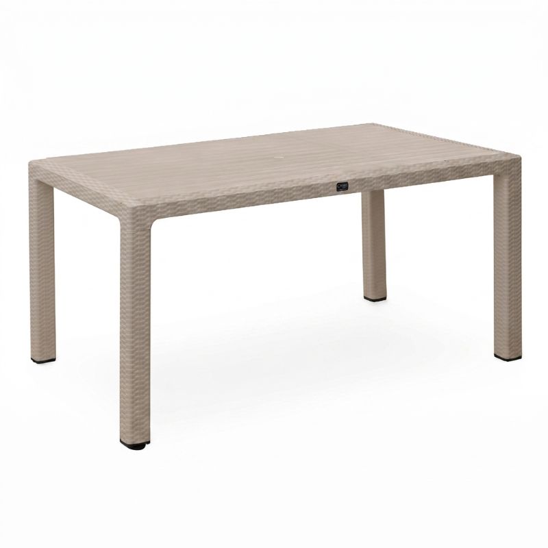 GP046-00133-0 Τραπέζι πολυπροπυλενίου Kalan Megapap χρώμα cappuccino 150x90x75εκ. - Image 1