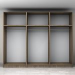 Ντουλάπα ρούχων Victoria Megapap εξάφυλλη με πατάρι χρώμα καρυδί 300x60x240εκ. - Image 3