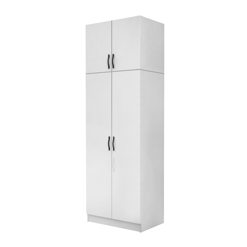 GP100-01081-0 Ντουλάπα ρούχων Vivian Megapap δίφυλλη με πατάρι χρώμα λευκό 80x51,8x240εκ. - Image 1
