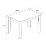 Σετ τραπεζαρία 5τμχ Darlen - Alma Megapap χρώμα sencron black - μαύρο 125x72x74εκ. - Image 6