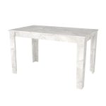 Σετ τραπεζαρία 5τμχ Darlen - Vela Megapap χρώμα λευκό εφέ μαρμάρου - μαύρο 125x72x74εκ. - Image 4