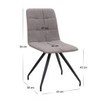 Σετ τραπεζαρία 5τμχ Darlen - Bianca Megapap χρώμα λευκό εφέ μαρμάρου - ανοιχτό μπεζ 125x72x74εκ. - Image 6