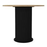 Σετ τραπεζαρία 5τμχ Bohema - Kevin Megapap χρώμα μαύρο/sepet oak - μουσταρδί Ø90x77,7εκ. - Image 5