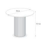 Σετ τραπεζαρία 5τμχ Bohema - Kevin Megapap χρώμα μαύρο/sepet oak - μόκα Ø90x77,7εκ. - Image 7