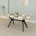 Τραπέζι Luna Megapap χρώμα florida oak 181x90x75εκ. - Image 2