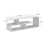 Έπιπλο τηλεόρασης Forever Megapap χρώμα λευκό 120x30x40cm. - Image 3