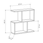 Τραπεζάκι βοηθητικό Homemania Megapap χρώμα μαύρο 60x20x60εκ. - Image 5