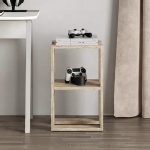 Κομοδίνο - Τραπεζάκι βοηθητικό Lonie Megapap χρώμα travertine 34x30x55εκ. - Image 2