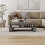 Τραπεζάκι σαλονιού Mansu Megapap χρώμα γκρι ρετρό 80x50x27εκ. - Image 2