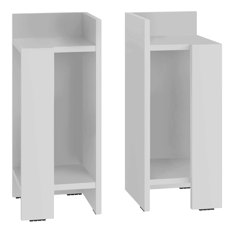 GP037-00704-0 Κομοδίνο Elos Megapap σετ 2 τεμαχίων χρώμα λευκό 25x27x60εκ. - Image 1