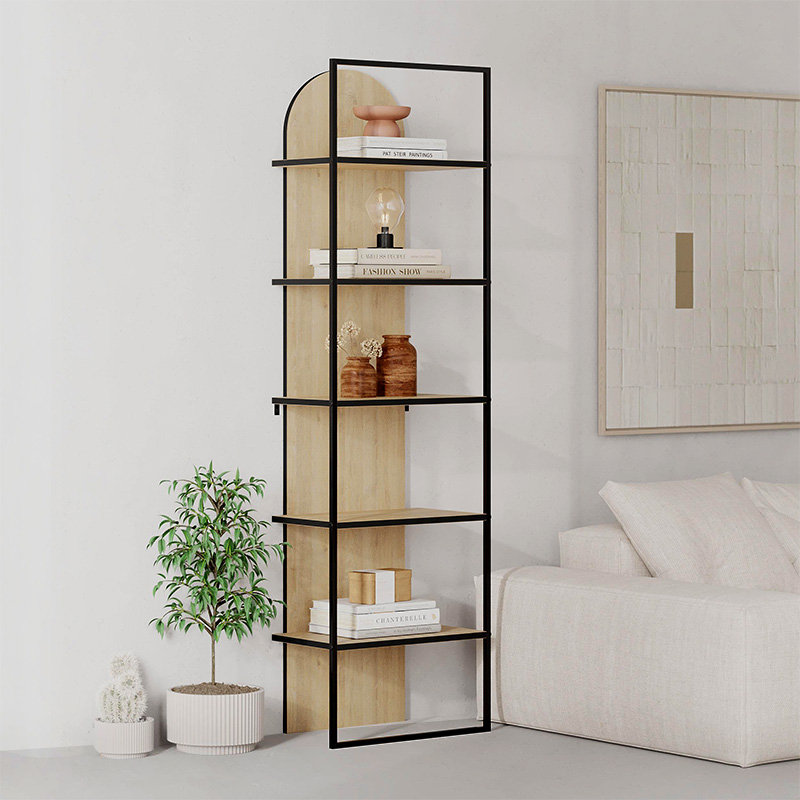 GP037-02611-0 Βιβλιοθήκη Archy Megapap χρώμα sapphire oak 53x31,7x180εκ. - Image 1