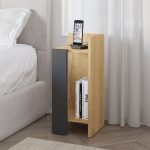 Κομοδίνο Elos Megapap δεξί χρώμα sapphire oak - ανθρακί 25x27x60εκ.