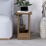 Τραπεζάκι βοηθητικό Tasos Megapap χρώμα sepet oak 30x30x50,3εκ. - Image 2