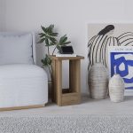 Τραπεζάκι βοηθητικό Tasos Megapap χρώμα sepet oak 30x30x50,3εκ. - Image 4