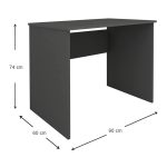 Γραφείο εργασίας Kalen Megapap χρώμα ανθρακί 90x60x74εκ. - Image 4