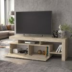 Έπιπλο τηλεόρασης Acnes Megapap χρώμα travertine 160x40x53εκ. - Image 2