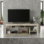 Έπιπλο τηλεόρασης Acnes Megapap χρώμα travertine 160x40x53εκ. - Image 4