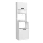 Έπιπλο κουζίνας Tuco 1 Megapap χρώμα λευκό 53,8x40x180εκ. - Image 6