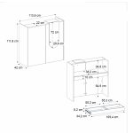 Γραφείο υποδοχής - reception Navita Megapap με LED χρώμα travertine - sandstone 113,6x42x111,8εκ. - Image 9