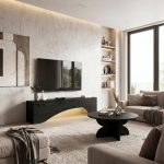 Έπιπλο τηλεόρασης Mara Megapap με LED χρώμα sencron black 150x31,4x40εκ. - Image 5